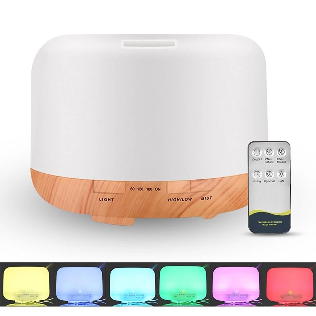 Aroma Diffuser 500 Ml Draagbare Elektrische Ultrasone Etherische Oliën Diffuser Air Verneveling Luchtbevochtiger Met Afstandsbediening