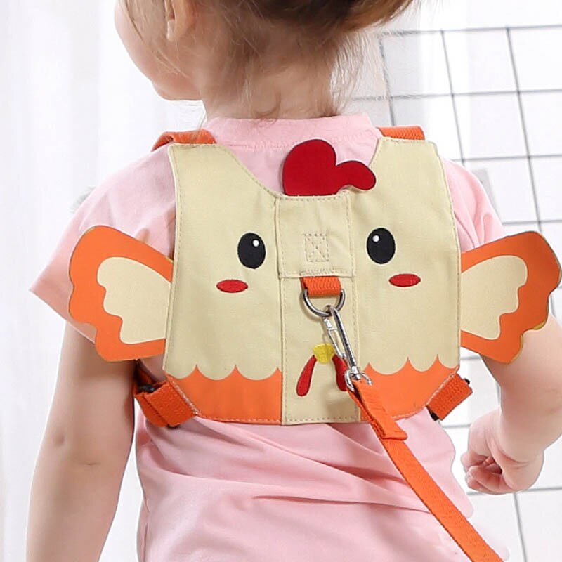Children Learning Walking Back Traction Adjustable Safety Harness Toddler Walk Belt Keeper 1Pcs Anti Lost Rope Leash Accessories: chick yellow