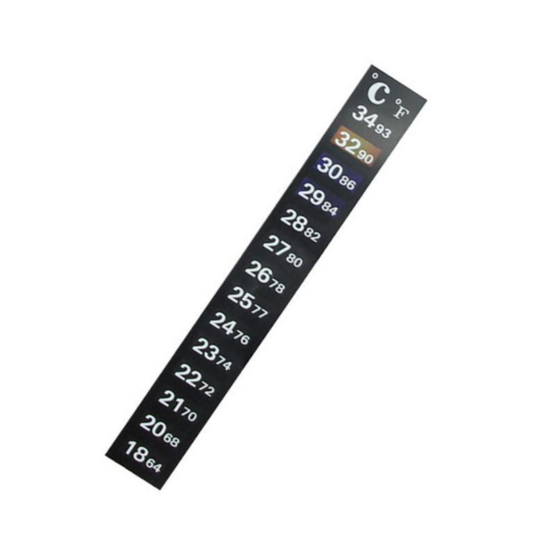 Báscula Dual, termómetro líquido para tanque de peces de 18 grados y 34 grados, pegatina de temperatura, adhesivo Digital para Tira adhesiva LCD: 5Pcs