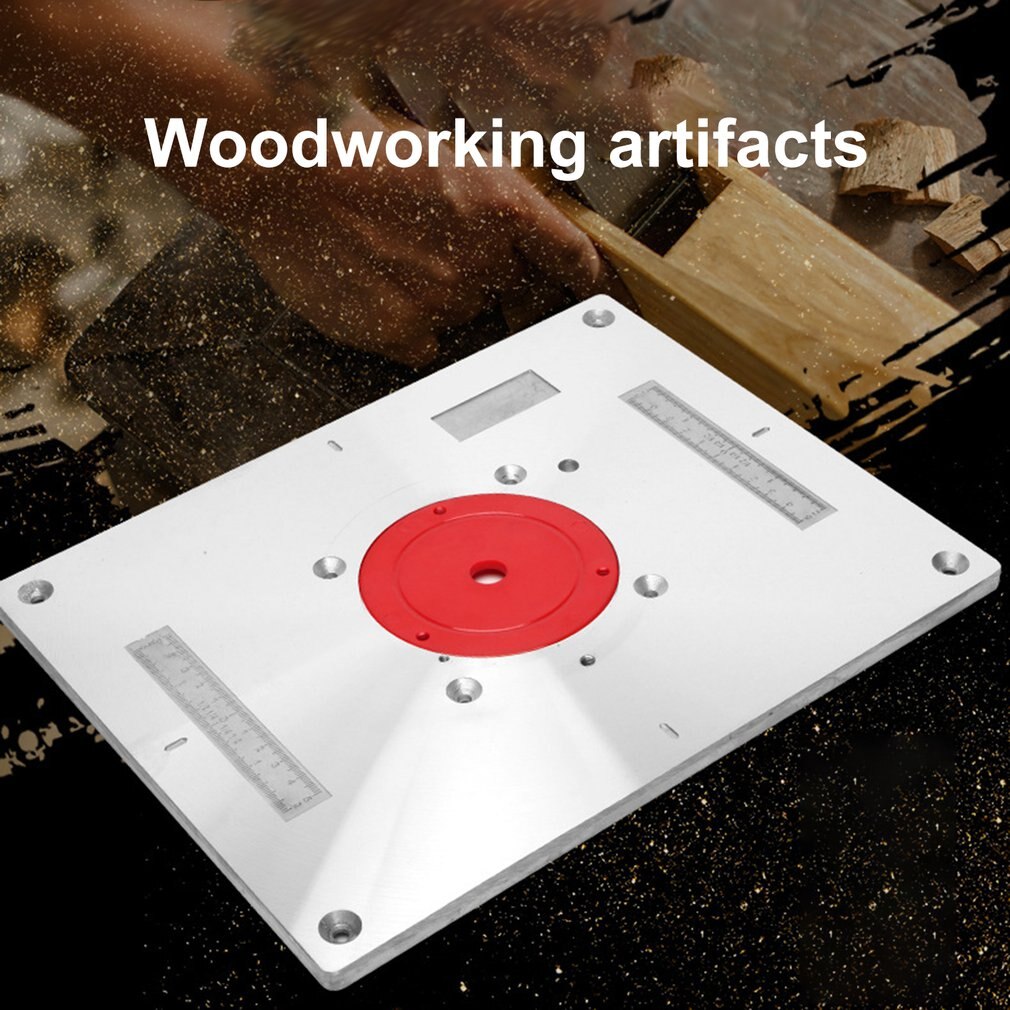 Woodworking Bench Router Plate Multi-functional Aluminum Alloy Router Table Insert Plate Trimmer Engraving Machine