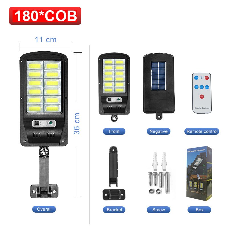 La luz Led Solar más potente para exteriores, 3 modos, luces de calle recargables, lámpara Solar impermeable, lámpara de jardín con Control remoto para exteriores，luces solares superbrillantes para exterior: Set D