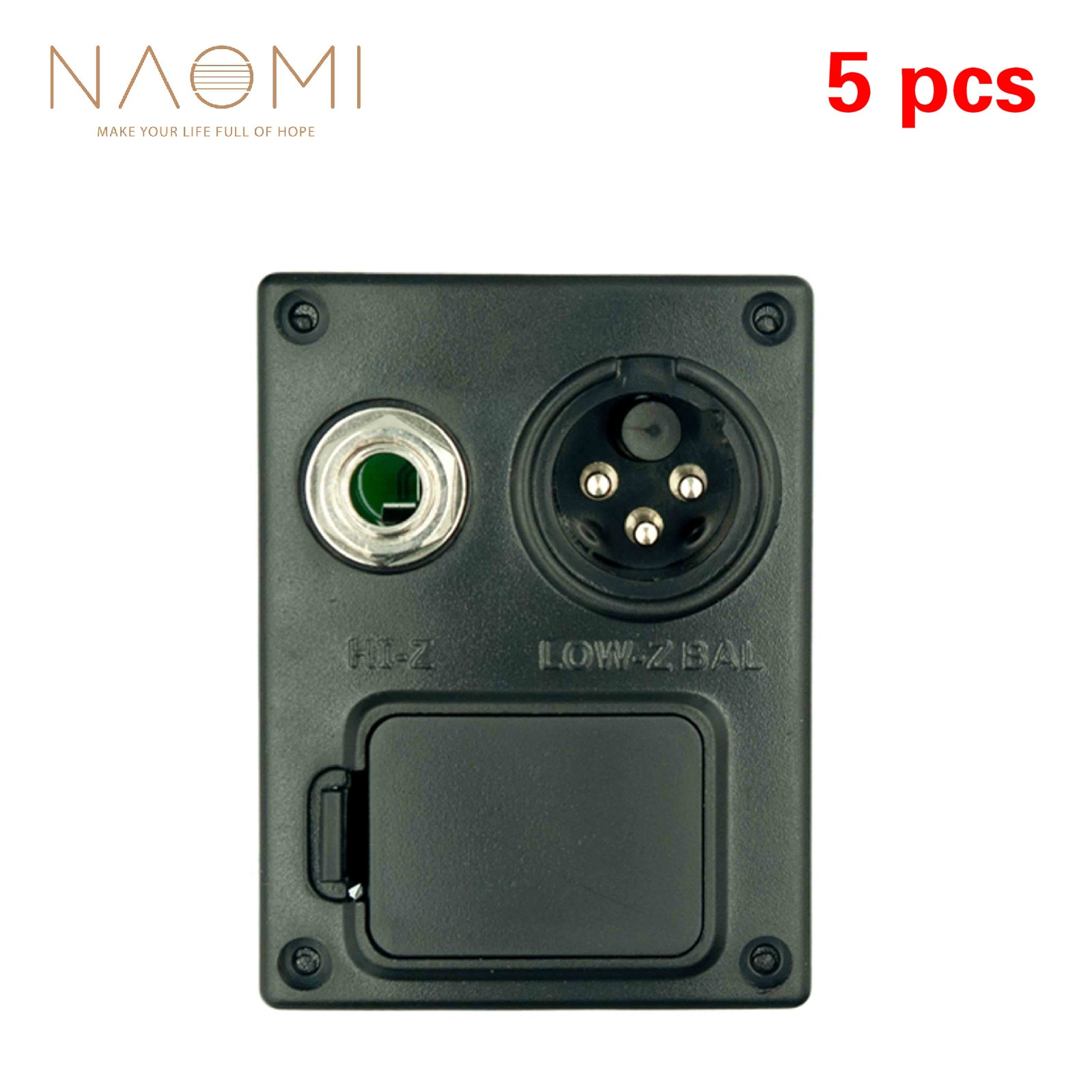 Naomi 5 Pcs 9V Batterij Box Holder Case Voor Akoestische Gitaar Equalizer Eq Gitaar Onderdelen Accessoires
