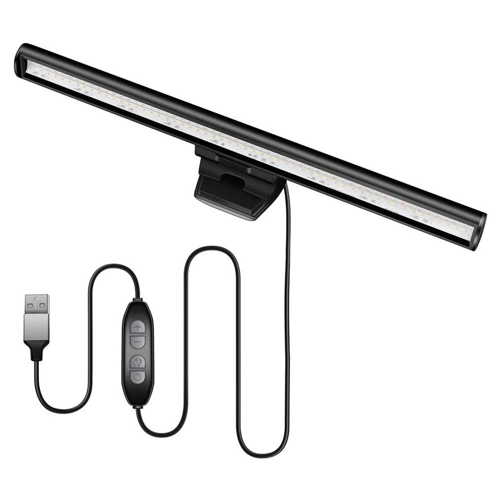 Laptop Screen Light Bar Desktop Computer Monitor Lamps with Adjustable Brightness, 86cm USB Cable, Cold and Warm Dual-color LED