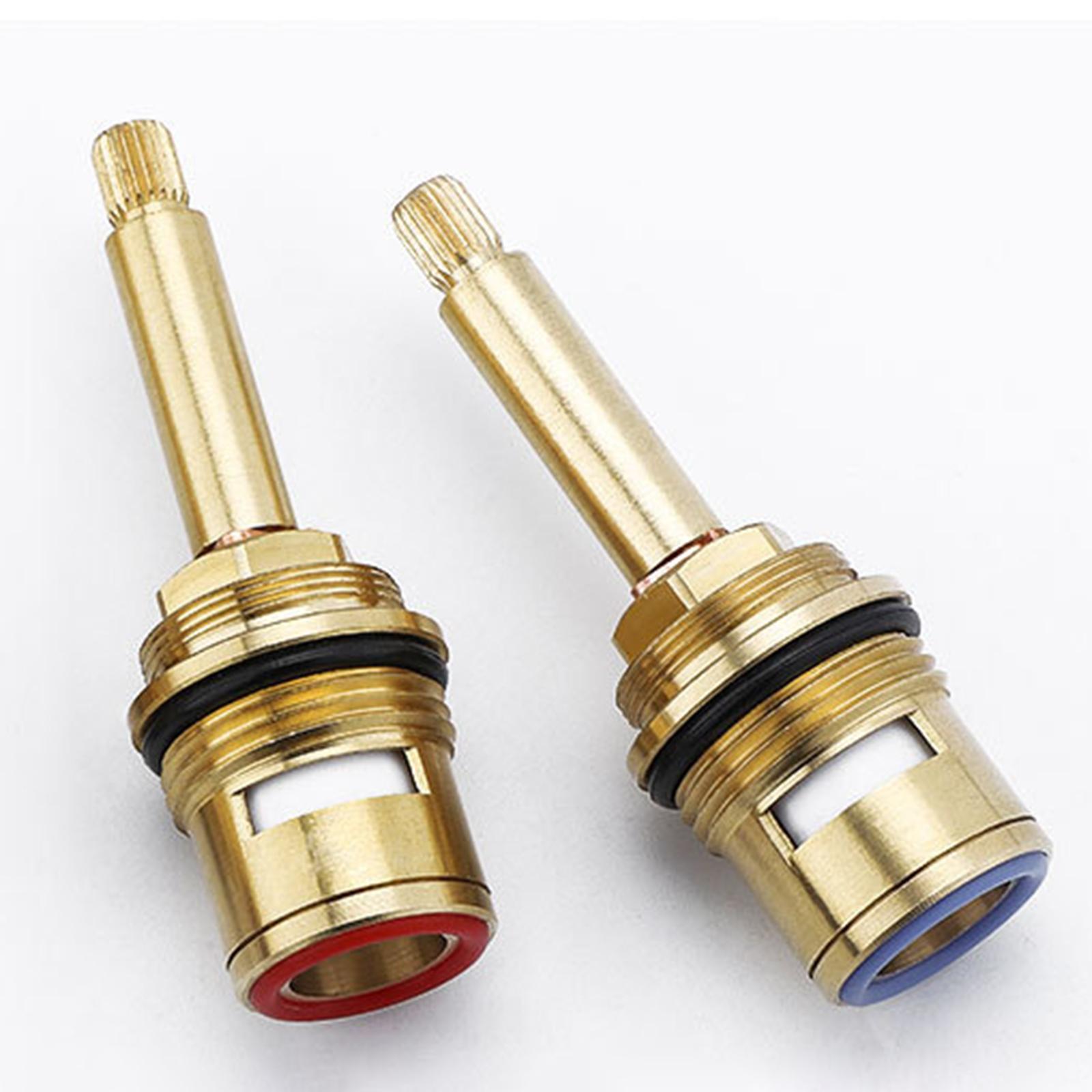 Brass Ceramic Stem Disc Cartridges Ceramic Tap Valves Drip Resistant Faucet Valves Replacements Bathroom Cold Water Kitchen