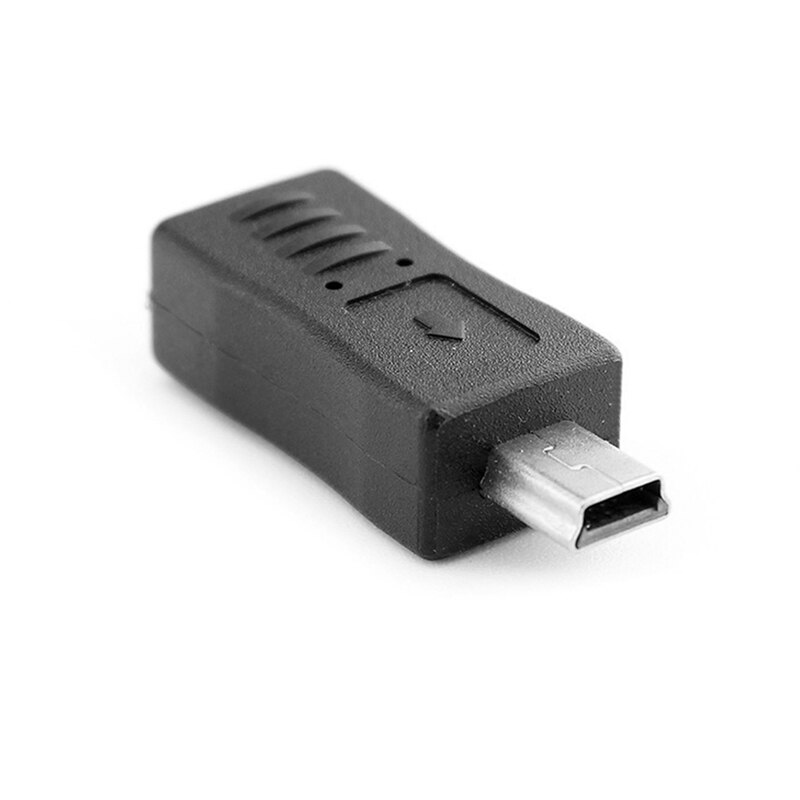 Zwarte Micro USB Female naar Mini USB Male Adapter Oplader Converter Adapter