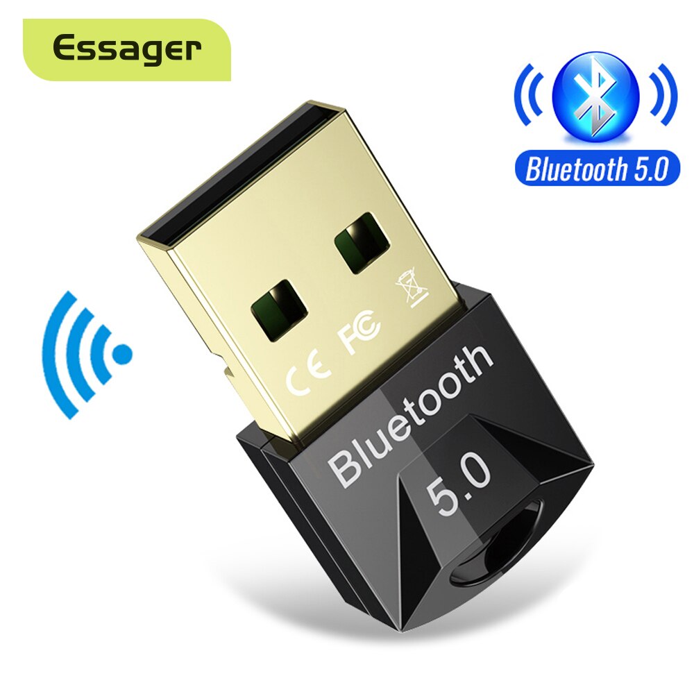 Essager USB Bluetooth 5,0 Adapter Dongle Bluetooth Musik Audio- Empfänger Sender Für Computer PC PS4 Lautsprecher Drahtlose Maus