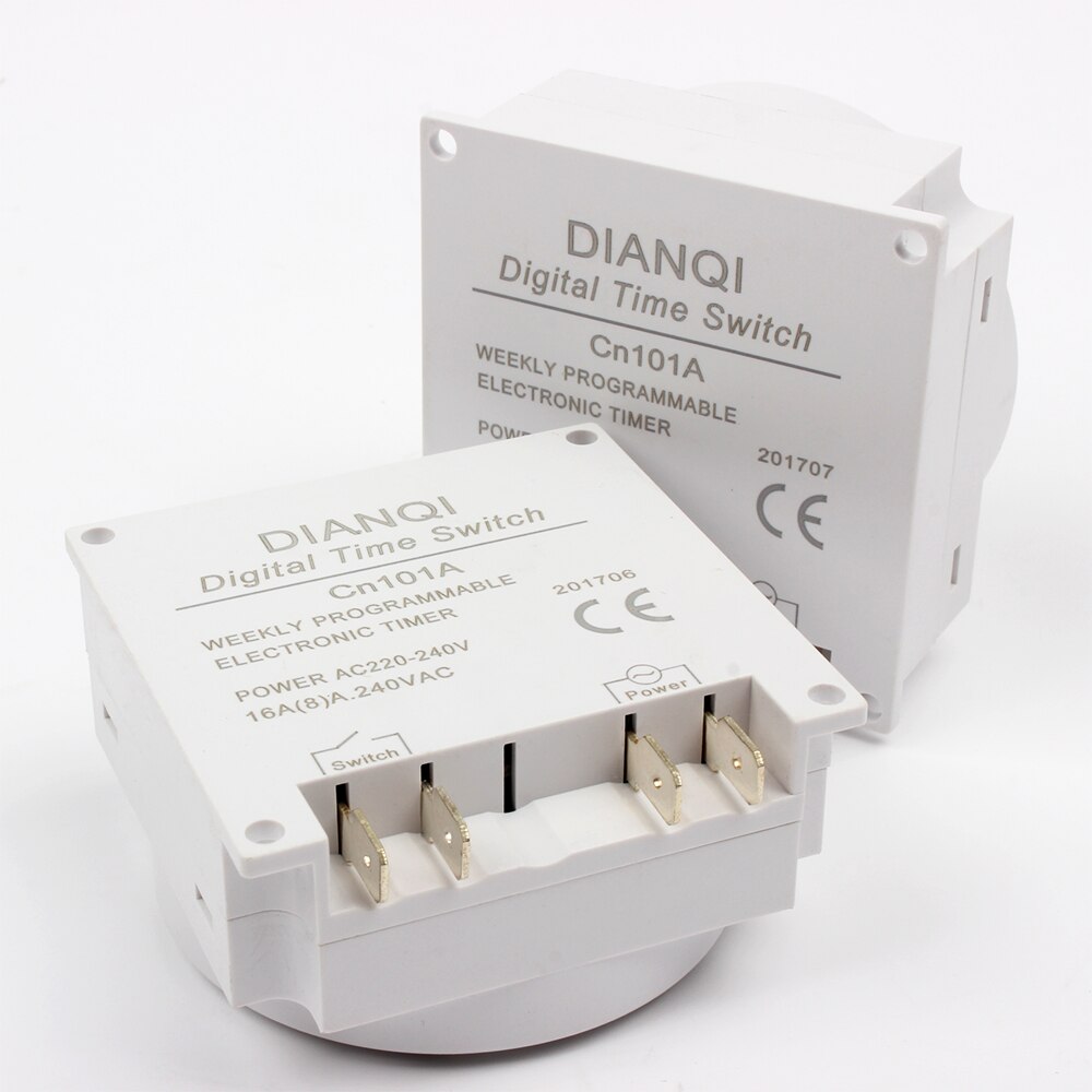 CN101A AC 220V 230V 240V 8A TO 16A Time Switch Relay TIMER 10A CN101 Digital LCD Power weekly Programmable with protective cover