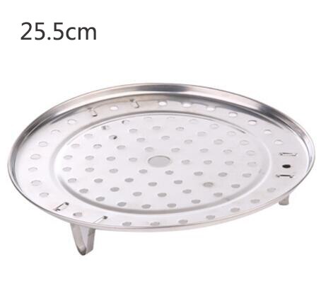 Stainless Steel Steamer Kitchen Gadgets Steam Bread Seafood Fish Vegetable Cooker Stand Drain Rack Cake Cooling Tray: 25.5cm