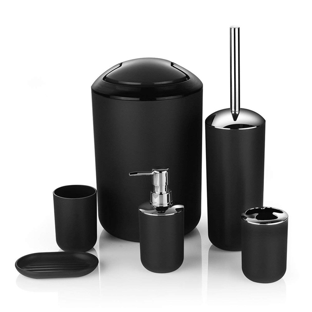 Nieuw 6 Pcs Europese Plastic Badkamer Accessoires Set Toiletartikelen Badkamer Hotel Levert TE889