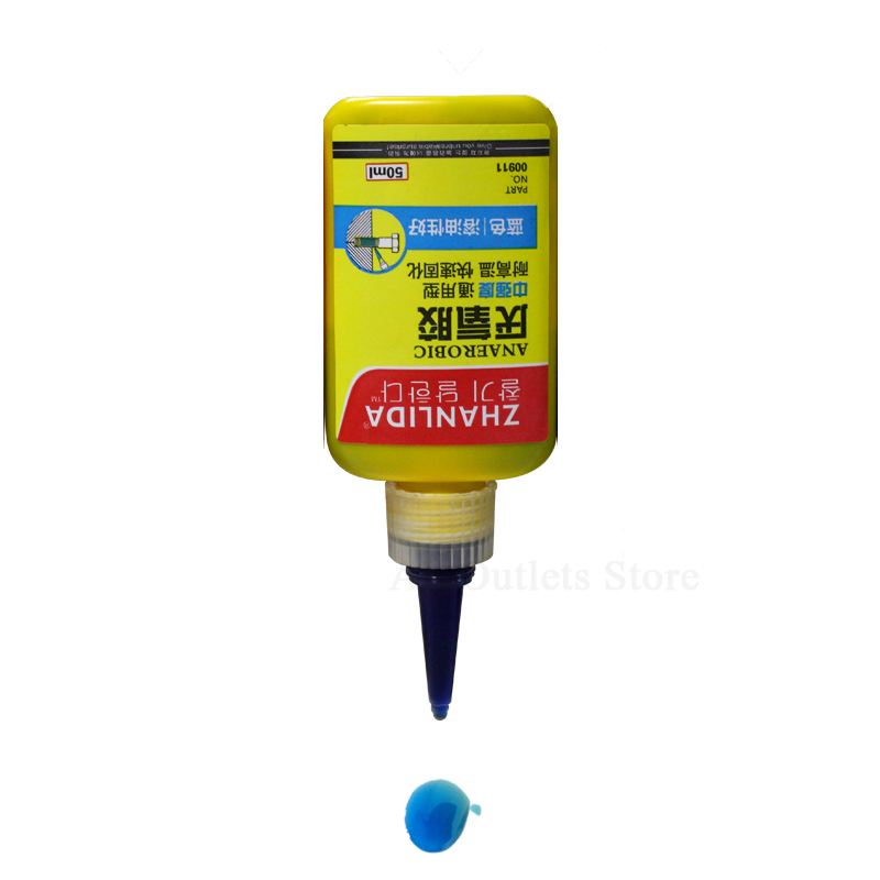 50ml Screw Glue Sealing Anti-Corrosion Thread Anti-Pressure Blue red Green Glue Anaerobic Screw Lock Anaerobic Adhesive: Blue oil solubility
