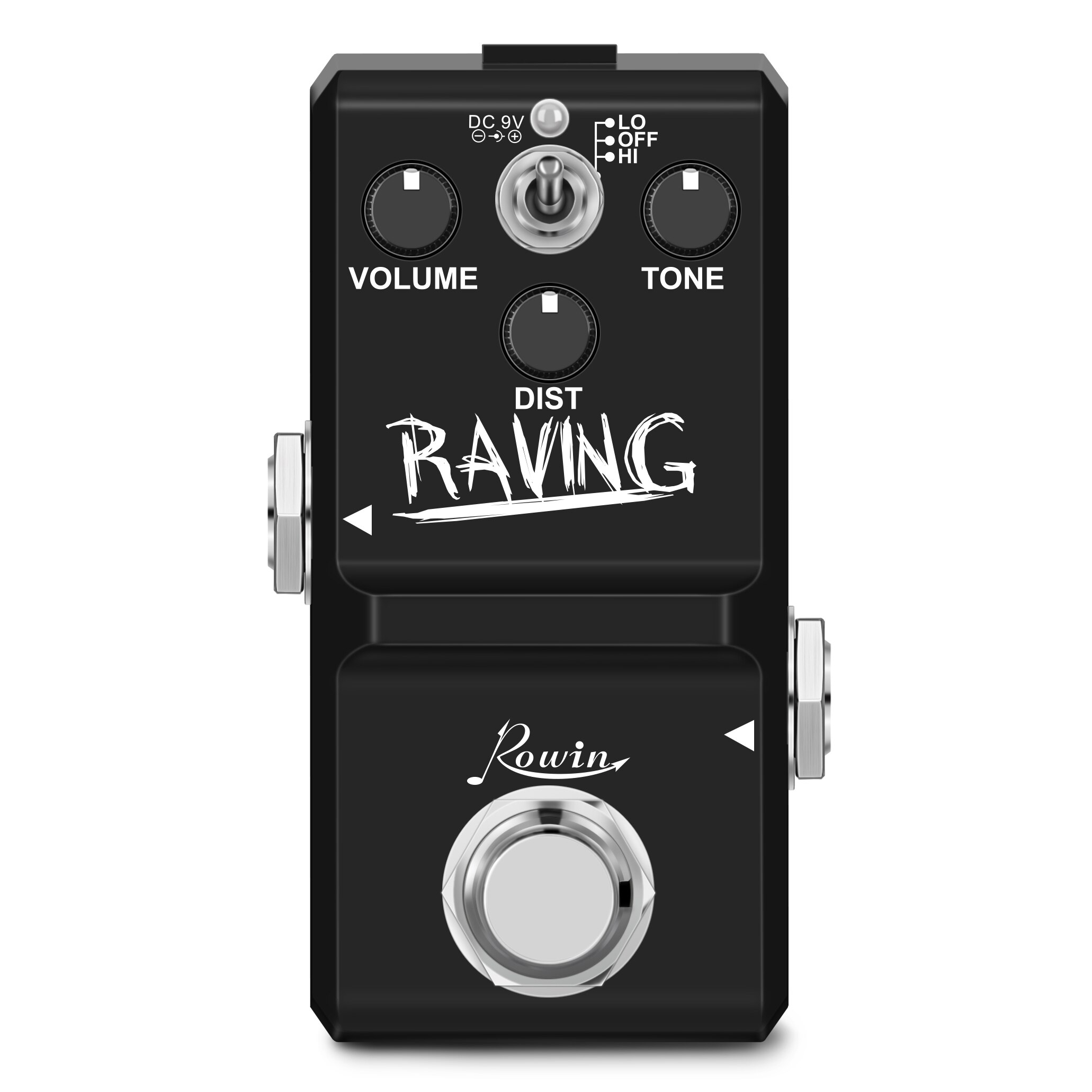 Rowin kitara pedaali särö overdrive chorus flanger phaser delay effecot pedaali nanosarja sähkökitaran bassolle: Raivoavaa vääristymistä