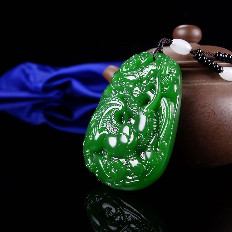 Hetian jaspis pixiu-hänge trendigt boutique-enhörningshänge för män och kvinnor