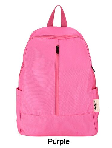 Nylon hommes sac à dos noir ordinateur portable unisexe étudiant école collège sac à dos pour hommes sac Nylon femmes sac à dos noir adolescents sac à dos: VIOLET