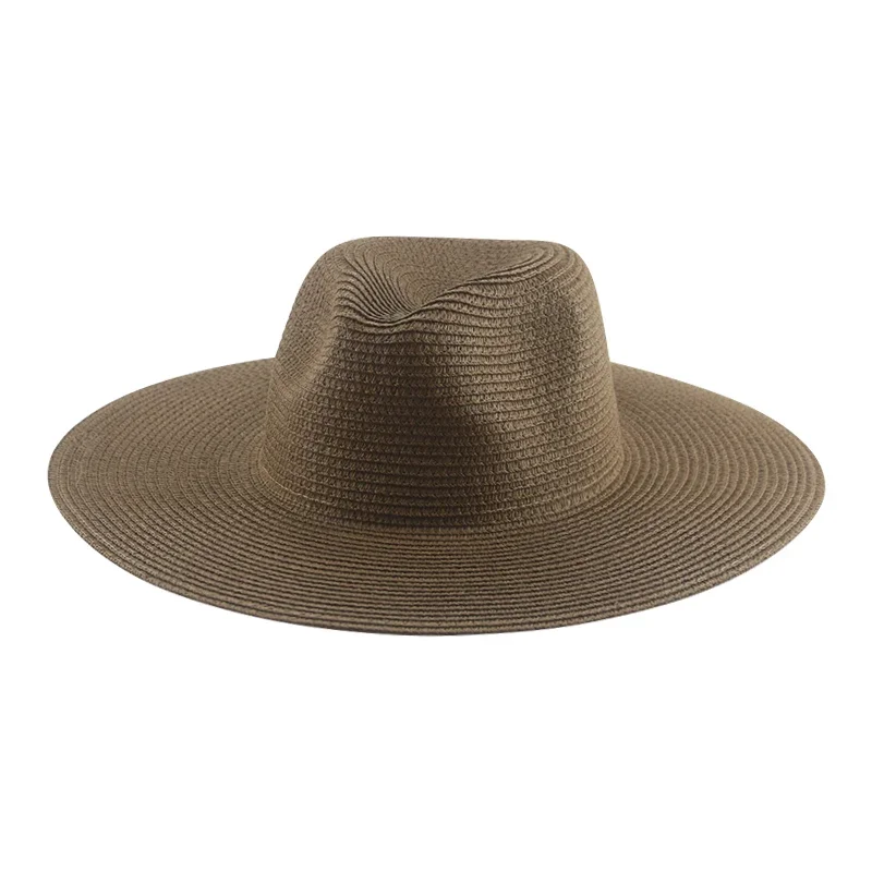 Vrouwen Hoeden Grote Rand 11Cm Mannen Vrouwen Kaki Wit Zwart Stro Hoeden Zon Strand Vrouwen Zomer Emmer Hoeden sombrero De Mujer: green
