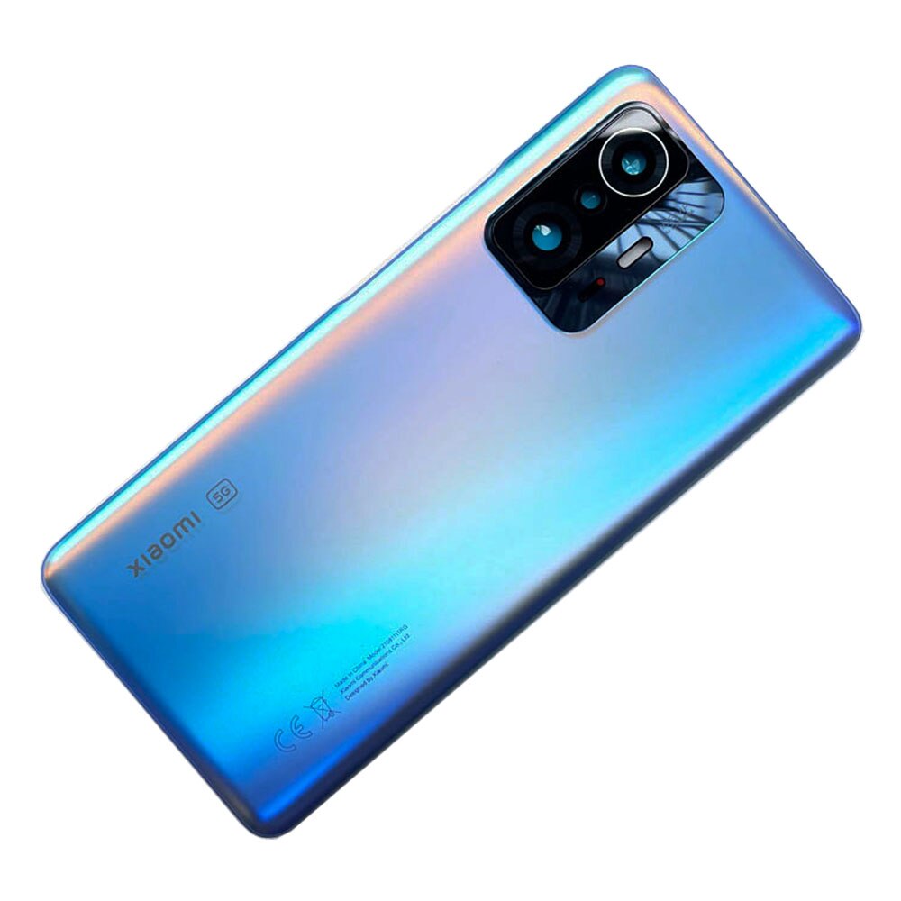 Original Back Glass Cover For Xiaomi 11T Pro 5G Back Door Replacement Battery Case, Rear Housing Cover Mi11T With Camera Lens: Celestial Blue