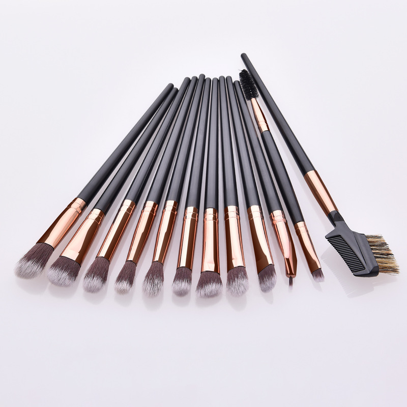 Make-up Kwasten Set 12 stks/partij Oogschaduw Blending Eyeliner Wimper Wenkbrauw Borstels Voor Make up Portable Eye Brush Set maquiagem