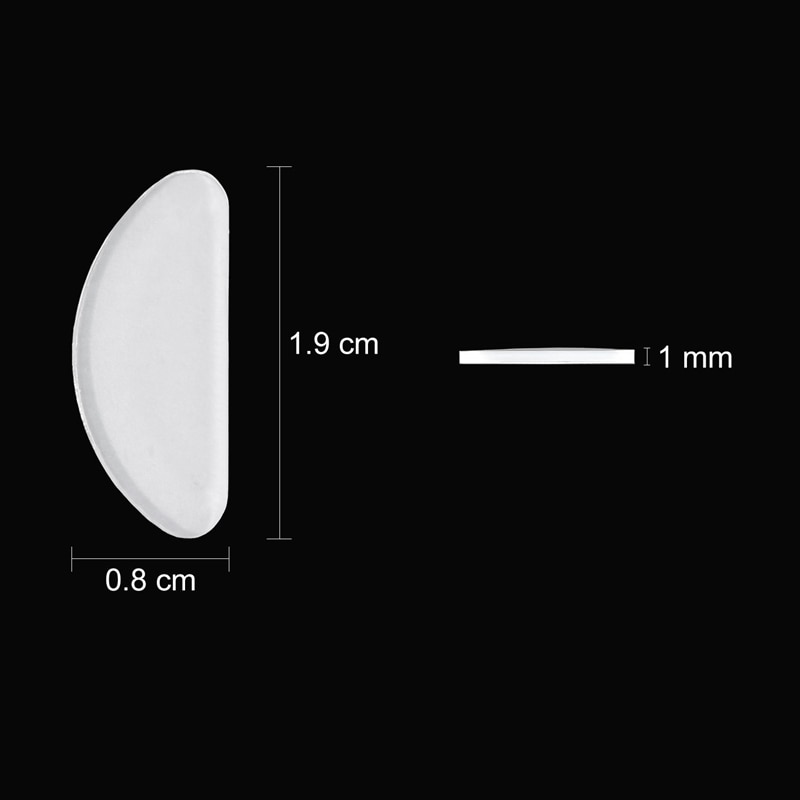 18 Paar Brillen Neus Pads Bril Adhesive Silicone Anti-Slip Nosepads Voor Lenzenvloeistof Bril Zonnebril (Transparant, 1.5Mm)