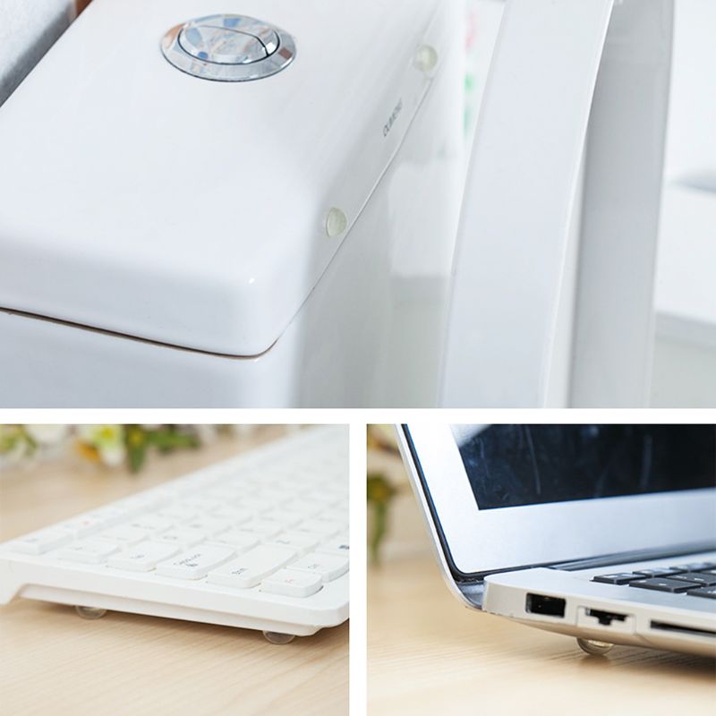 24 Stuks Hars Mute Pads Deurknop Muur Botsingen Wc Deksel Beschermende Transparante Sticker Anti-Slip