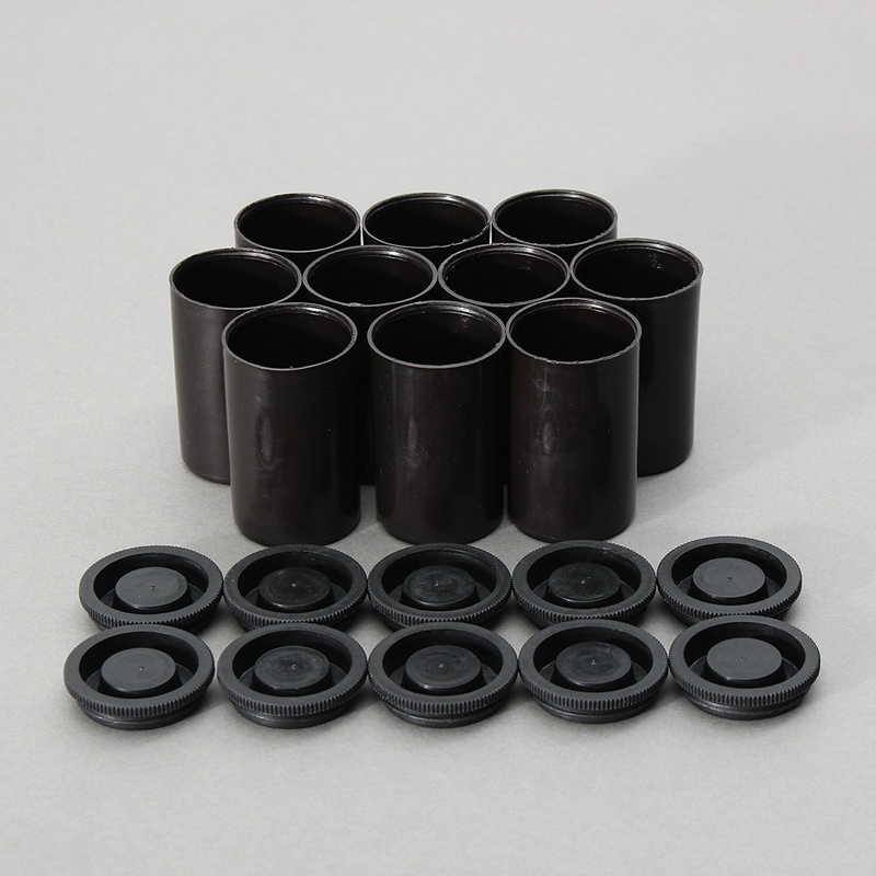10 stk praktisk tom flaske 35mm filmbokser beholderbeholdere akvarellmaling pigmentboks plastpalett diy håndverk: Svart
