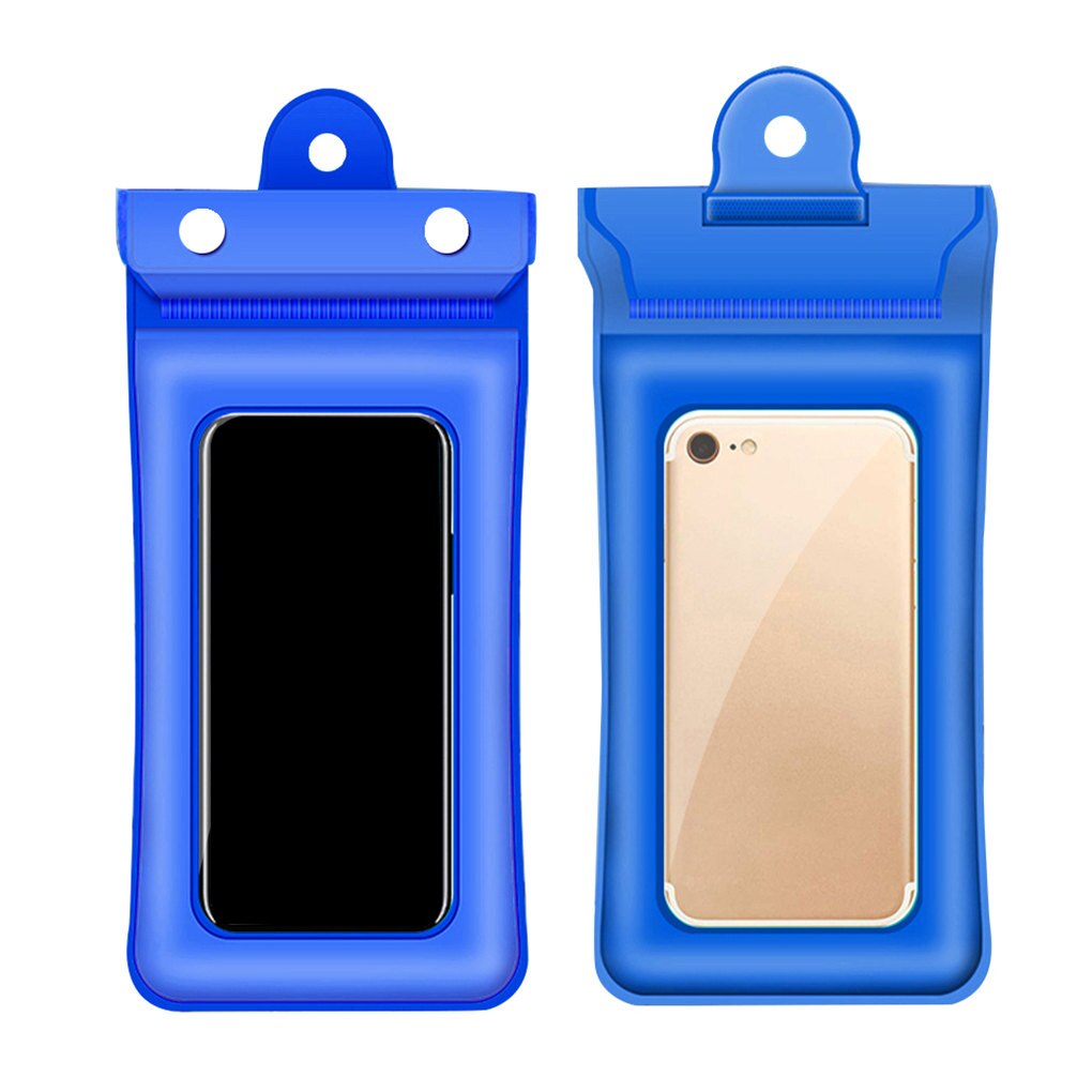 Essager Waterdichte Case Voor Smartphone Onder 6.5 ''3 Laag Afdichting Telefoon Case Tas Beschermhoes Zwemmen Water Proof Cover: blue