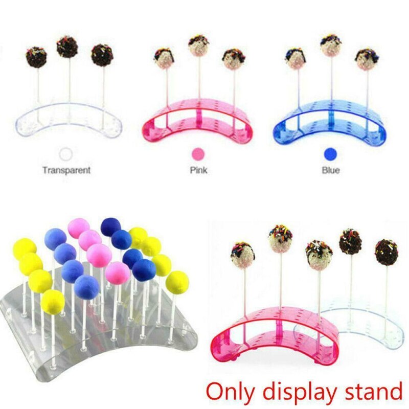U-vormige 20 Gaten Cake Houder Diy Baking Tool Display Houder Pop Lolly Stand Met Plank Lollipop Stick Bakvormen Keuken acces
