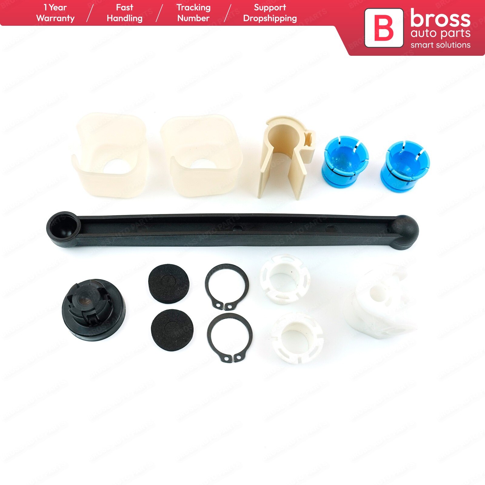 Bross Auto Parts BSP24 Gear Linkage Selector Bush Repair Kit 93183155 for Vauxhall Opel Corsa C Combo Meriva Tigra Fast Shipment