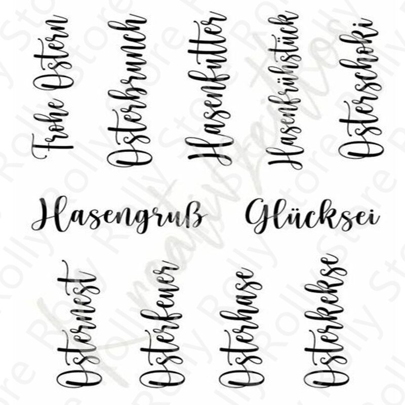 German Easter Bunny Clear Stamps For DIY Scrapbooking Crafts Stencils Maker Photo Album Template Handmade Decoration 2022: 1