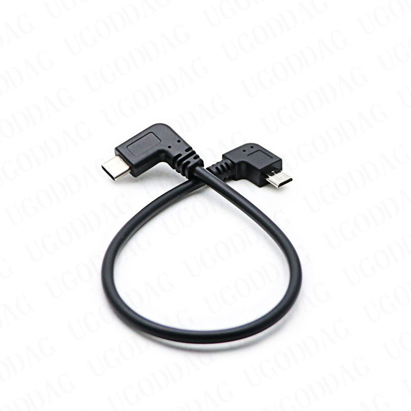 Kabel typu C do Micro USB 90 stopni Micro 5-pinowy męski do USB C męski przedłużacz do MacBooka Pro Laptopa Androida