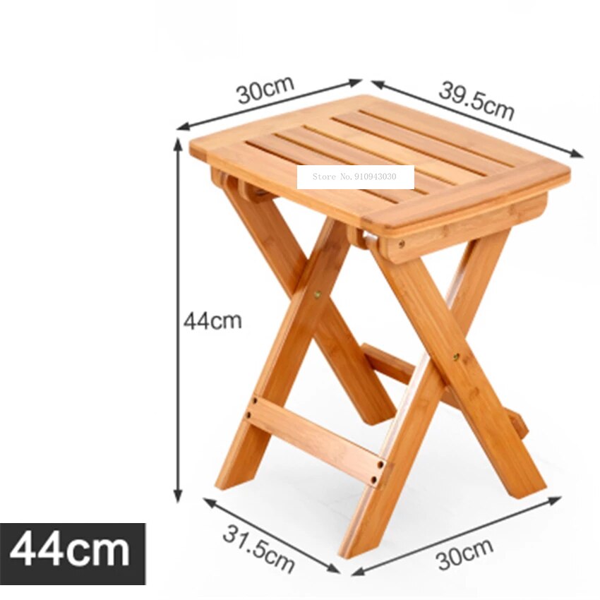 Tabouret pliant en bambou de , petit banc en bois massif, moderne, Simple, Portable, pour la pêche en plein air, pour la maison: brown