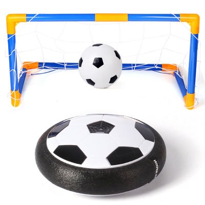 Air Power Football Toys Hover Soccer Toy Play Indoor/Outdoor Games Internal Electric Universal USB Charging Suspension Football: single door