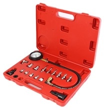 Diesel Engine Cylinder Compression Tester Kit 3 inch Pressure Gauge and Adapter Set Fast Connector for Efficient Connection