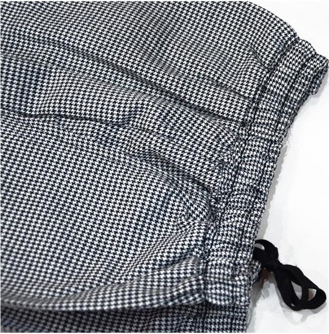 unisex Koch hosen Restaurant Uniform Koch Schlauch grau gestreiften Elastische arbeitskleidung für männer Zebra hosen kochen kostüm: Houndstooth / XL
