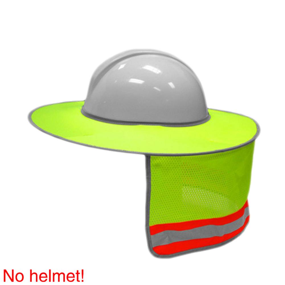 Zomerzonbeschermingshelm reflecterende helm zonneklep gordijn zonneklep anti-verblinding reflecterend vizier buiten niet inbegrepen hoed: Groente