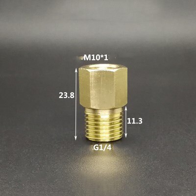 M10x1 M14x1.5 M16x1.5 M18x1.5 M20x1.5 1/8 &#39;&#39;1/4&#39;&#39; 3/8 &#39;&#39;1/2&#39;&#39; Schroefdraad Pneumatische Manometer Conversie Adapter Pijp fittings: M02-FM10x1