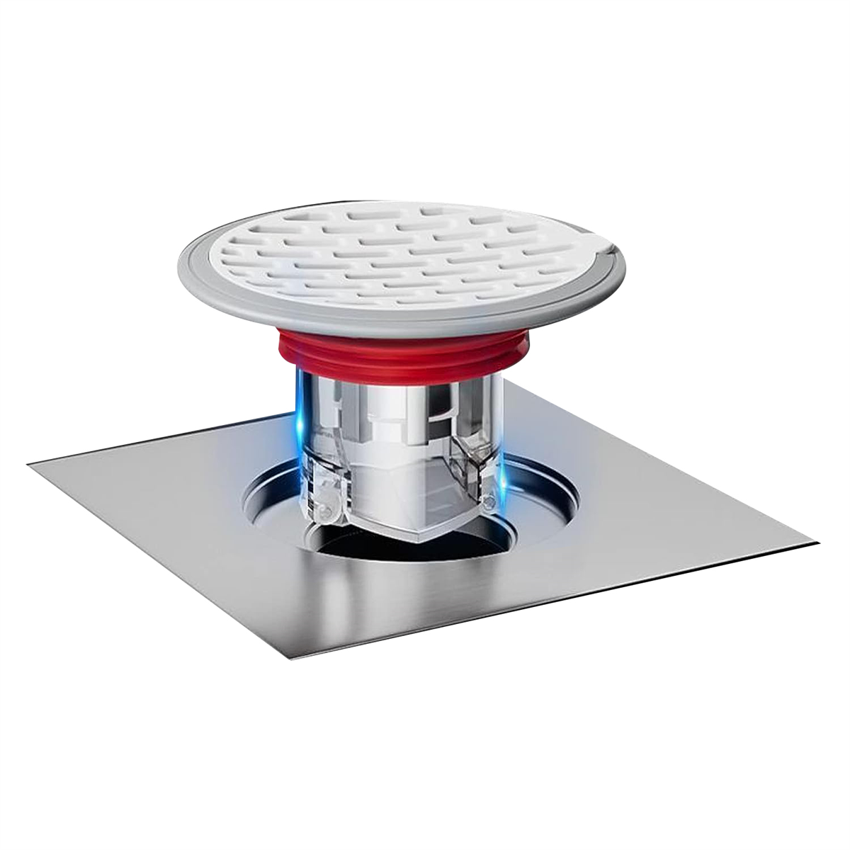 Backventil för golvavlopp i dusch - envägsventil, luktskydd för avlopp (installationskaliber : 32-75mm/ 1.26-2.95 in))