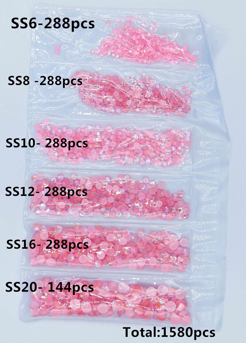 Mezcla luminosa fluorescente SS6-SS20, diamantes de imitación de neón sin fijación por calor, decoraciones eléctricas noctilucentes para decoración de uñas
