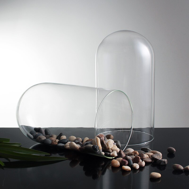 Glass Dome Cover for Flower Succulent Plants DIY Dustproof Covers Case Transparent Bottle Glass Vase Desktop Home Decor Supplies