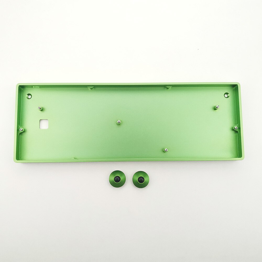 IDOBAO GH60 Anodizing Aluminum CNC Case For 60% Mechanical Gaming Keyboard Compatible Poker2 Pok3r Faceu 60 With ALU Feet: Green