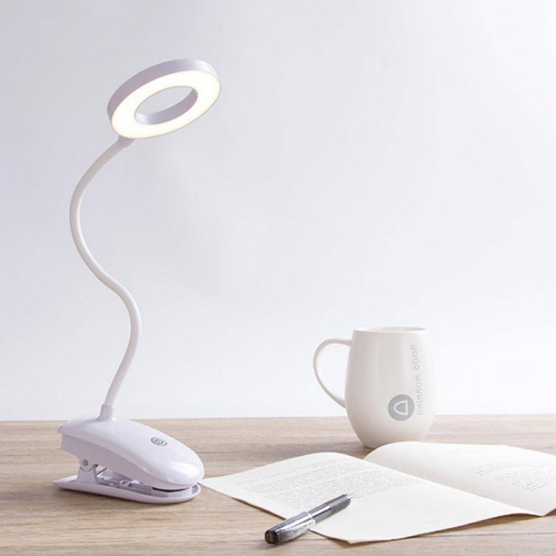 Duurzame Led Bureaulamp Clip-On Nachtlampje Usb Oplaadbare 8W 360 Graden Dimmen Leeslamp Voor Studenten slaapkamer 15X8.5 × 13Cm