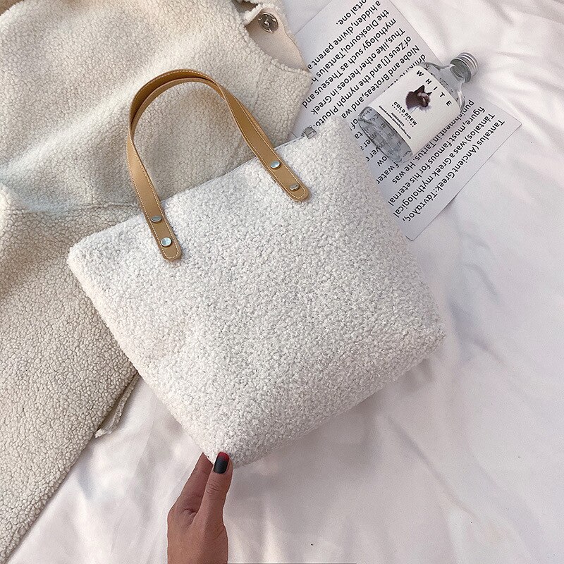 Korean-style Students Shoulder Bag Women's Cute Plush Velvet Bag Versatile Shoulder Bag fang yang gao mao bao Women's Handbag