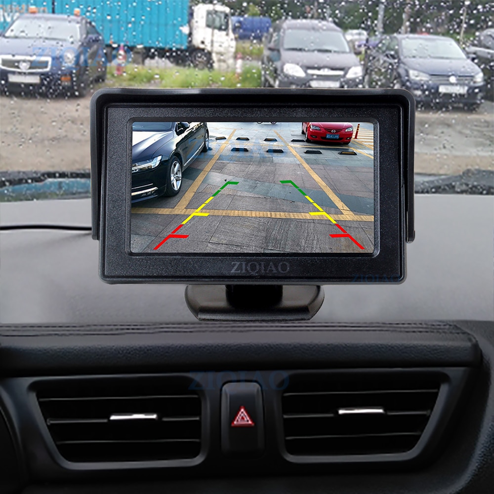 4.3 -tums fordons lcd-monitor trådlös backkamera videosändare mottagare kit backkamera för bil backskärm