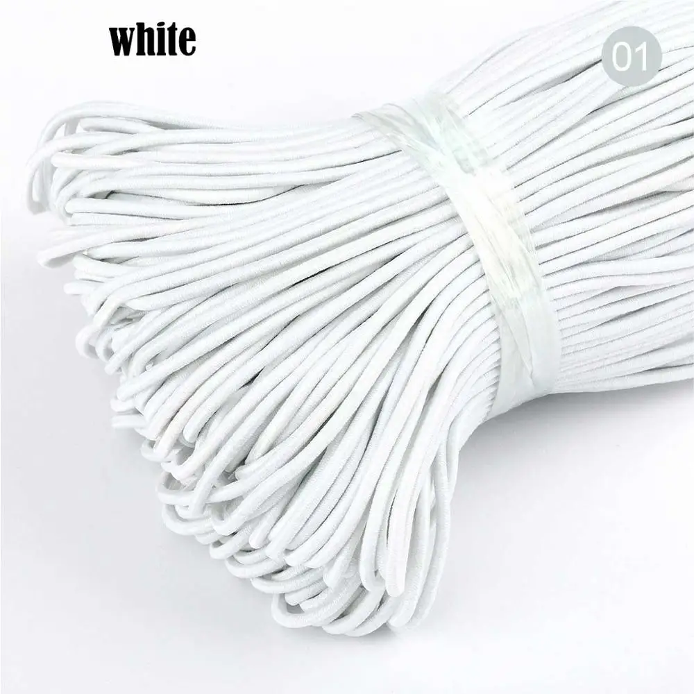 1,5 mm kleurrijke hoog-elastische ronde elastische band ronde elastische touw rubberen band elastische spandex band trim DIY naaien accessoires: Koper / 1.5m