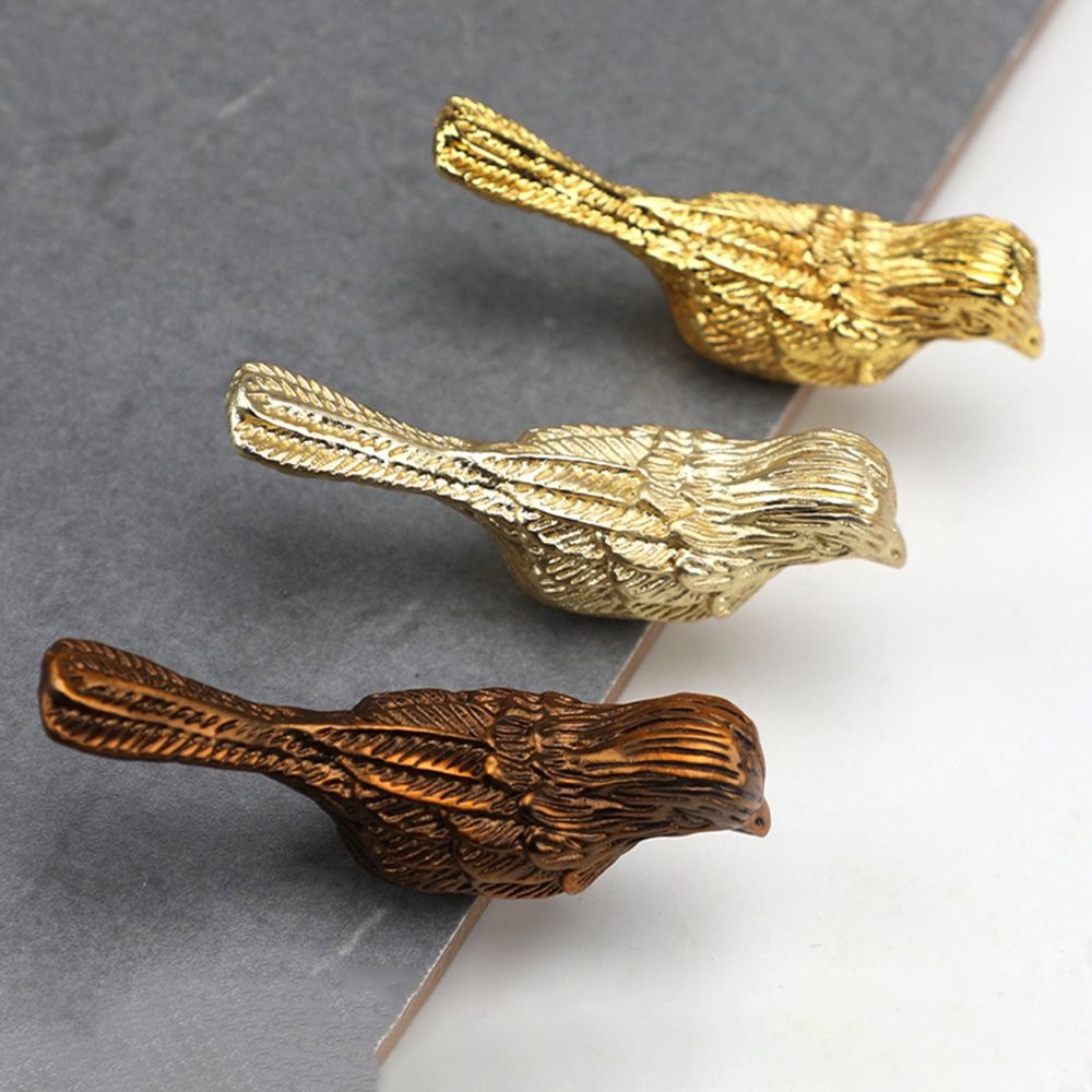 Fine Lucky Bird Furniture Handles Simple Cartoon Animal Cabinets Door Knobs Light Luxury Modern Closet Door Handles Home Decor