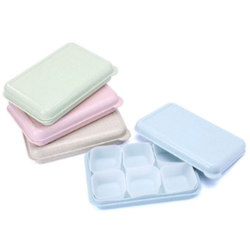 Baby Food Storage Boxes Kids Six-lattices Children's Tableware Box Baby Food Containers Fruit Snack Portable Dinnerware Case