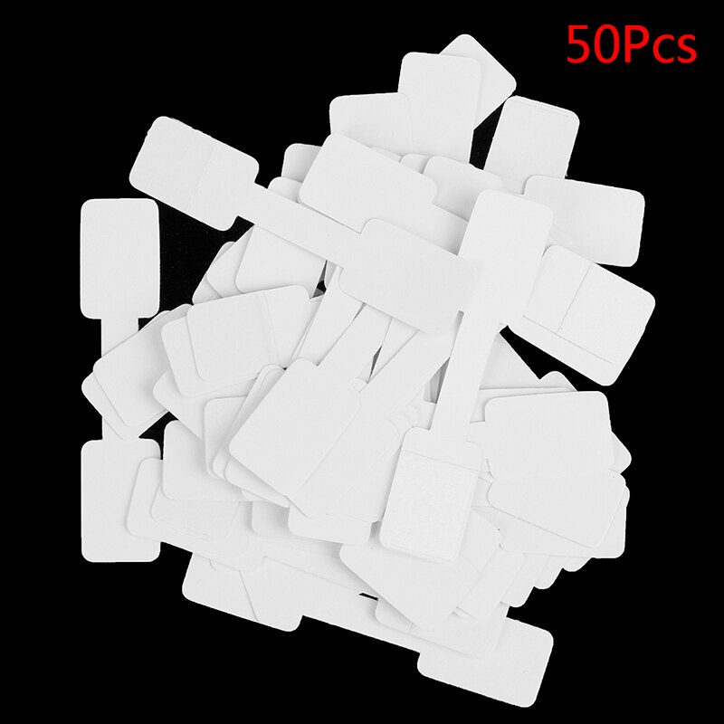 ! Etiquetas para anillos y collares etiquetas de papel de etiquetas cuadradas en blanco, Tarjeta para presentación de joyas, etiquetas colgantes, 50 Uds./100 Uds.: B 50PCS