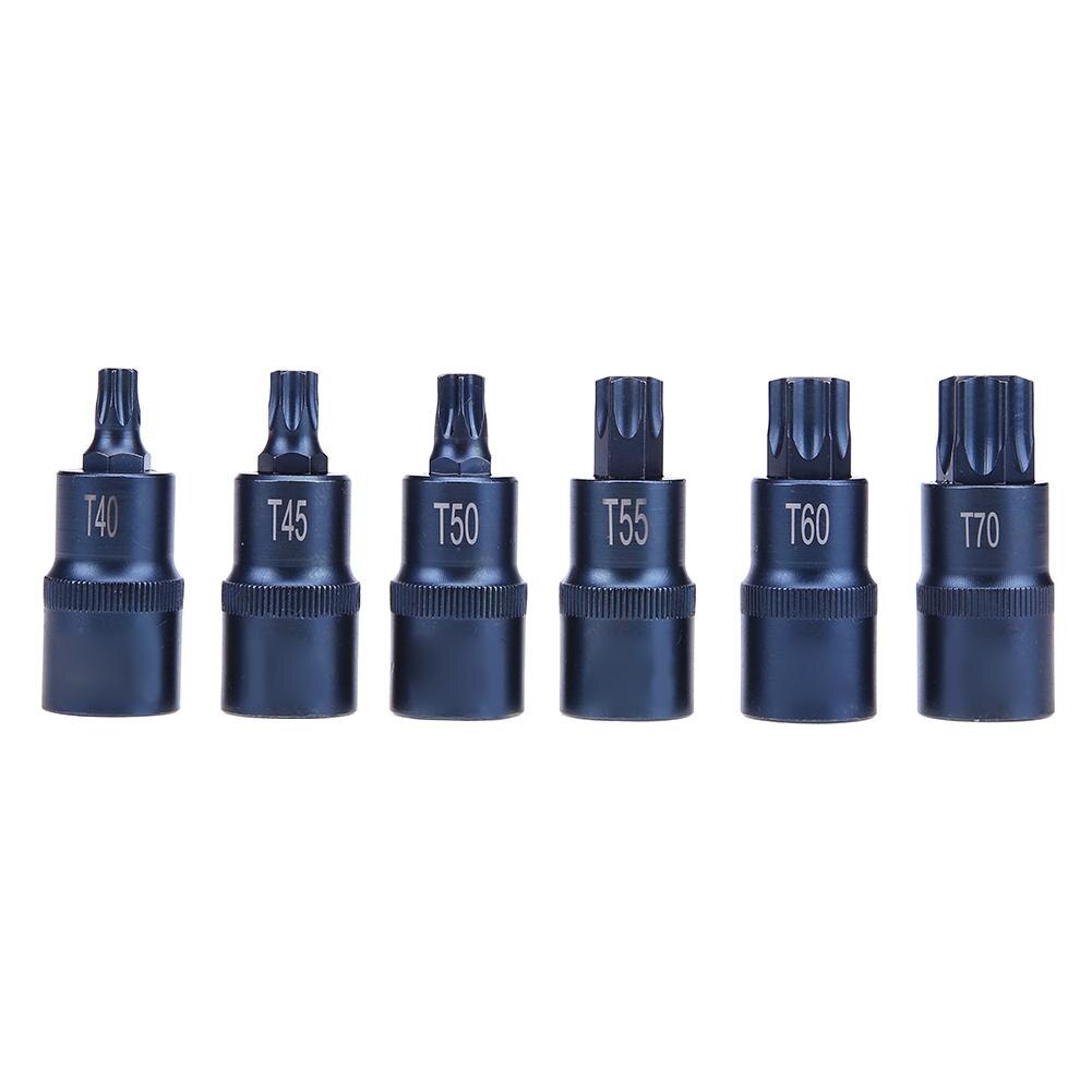 Torx Screwdriver Bit Tool 1/2 Socket Bits Adapter T20 T25 T27 T30 T35 T40 T45 T50 T55 T60 T70 1/2 inch Adapter Hand Tool