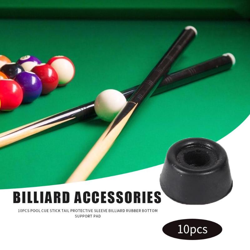 10Pcs Pool Cue Staart Beschermhoes Biljart Rubberen Onderkant Ondersteuning Pad