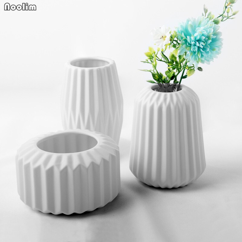 Modern European Style Origami Vases Ceramic Simple Tabletop Vase Home Living Room Decoration Flower Container