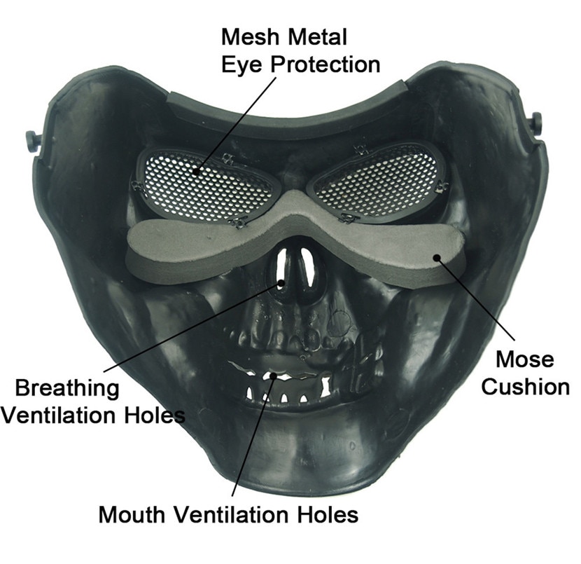 Seje kranium multi intball cs ansigtsmaske skicykel motorcykel udendørs sport slid skjold maske
