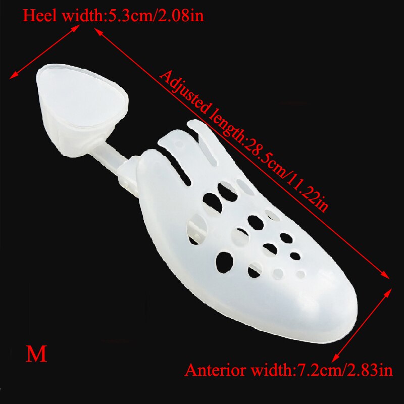 2Pcs Plastic Shoe Stretcher Adjustable Shoes Tree Shaper Flats Shoe Expander Extender White Portable Boot Support schoenspanners